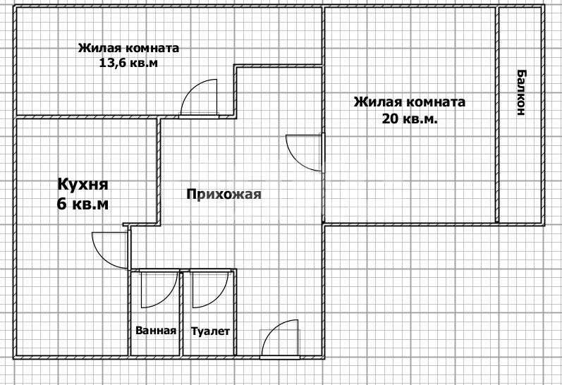 Фото №13: 2-комнатная квартира <span class="whitespace-nowrap">48 м²</span>, <span class="whitespace-nowrap">2/5 эт.</span> - Майкоп, мкр. квартал Черёмушки, ул. Чкалова, 82