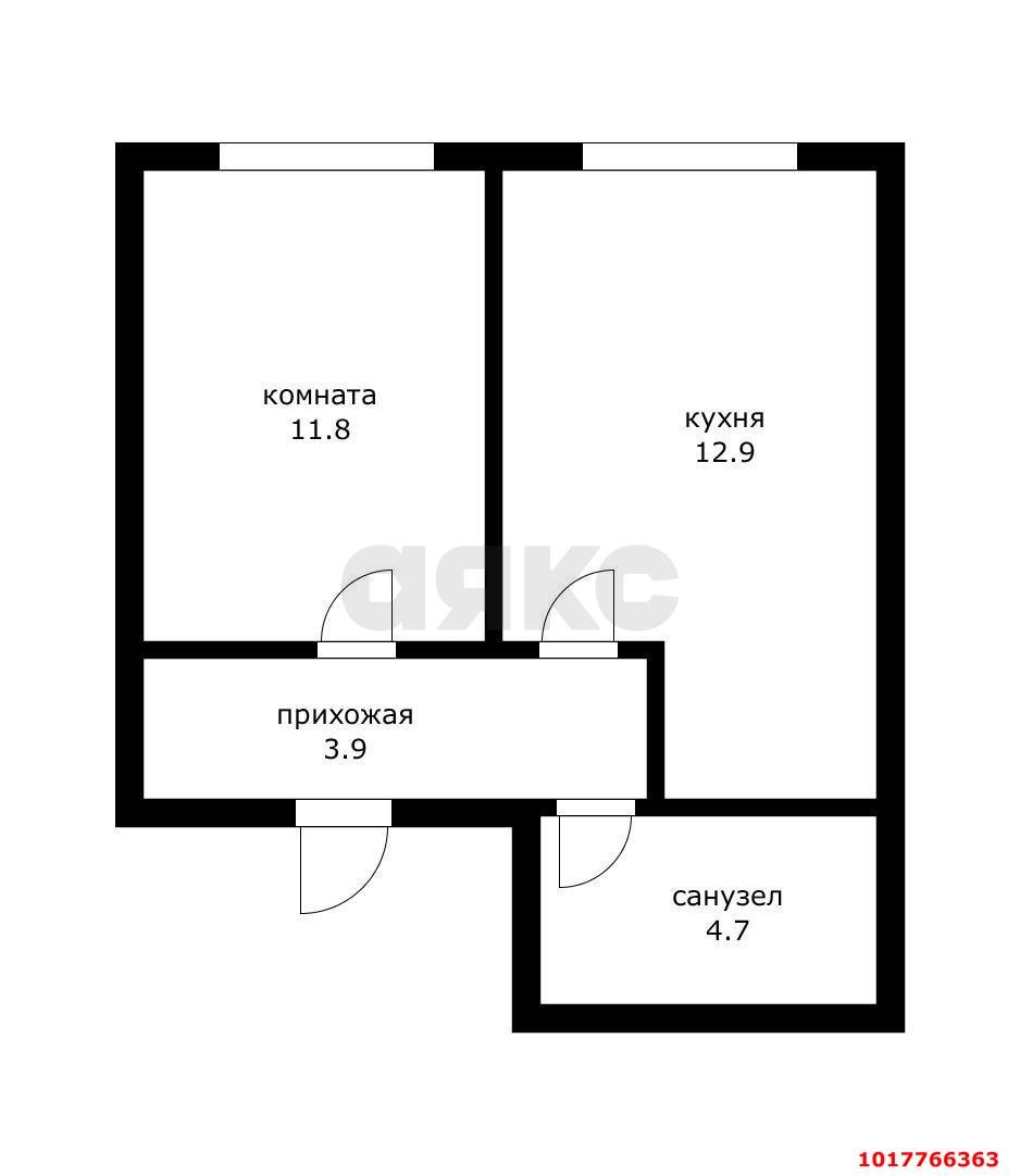 Фото №10: 1-комнатная квартира <span class="whitespace-nowrap">33 м²</span>, <span class="whitespace-nowrap">2/10 эт.</span> - Яблоновский, мкр. ЖК Южная Звезда