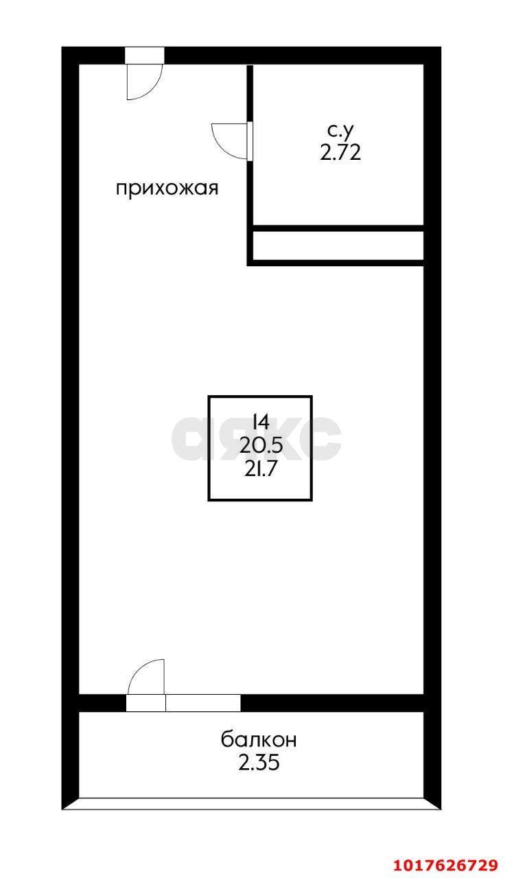 Фото №6: Студия <span class="whitespace-nowrap">21 м²</span>, <span class="whitespace-nowrap">11/16 эт.</span> - Краснодар, Прикубанский внутригородской округ, мкр. Славянский, ул. Заполярная, 45