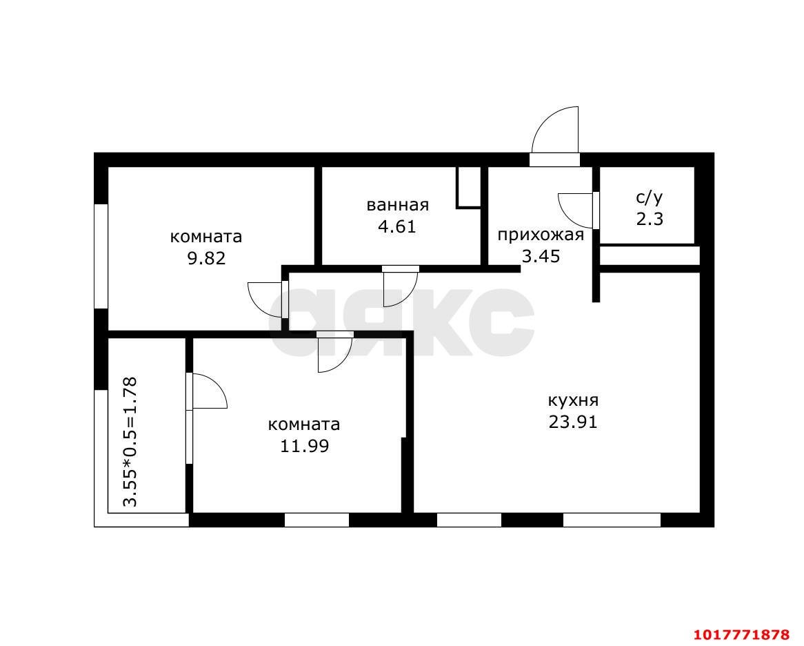 Фото №20: 2-комнатная квартира <span class="whitespace-nowrap">57 м²</span>, <span class="whitespace-nowrap">5/18 эт.</span> - Краснодар, Карасунский внутригородской округ, Хлопчато-бумажный Комбинат, мкр. жилой квартал Патрики, ул. Старокубанская, 122/7