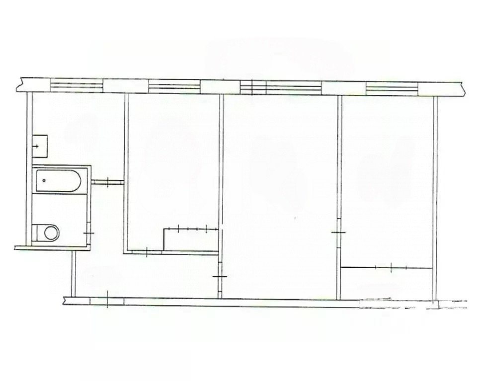 Фото №6: 3-комнатная квартира <span class="whitespace-nowrap">57 м²</span>, <span class="whitespace-nowrap">1/5 эт.</span> - Никитское, 13