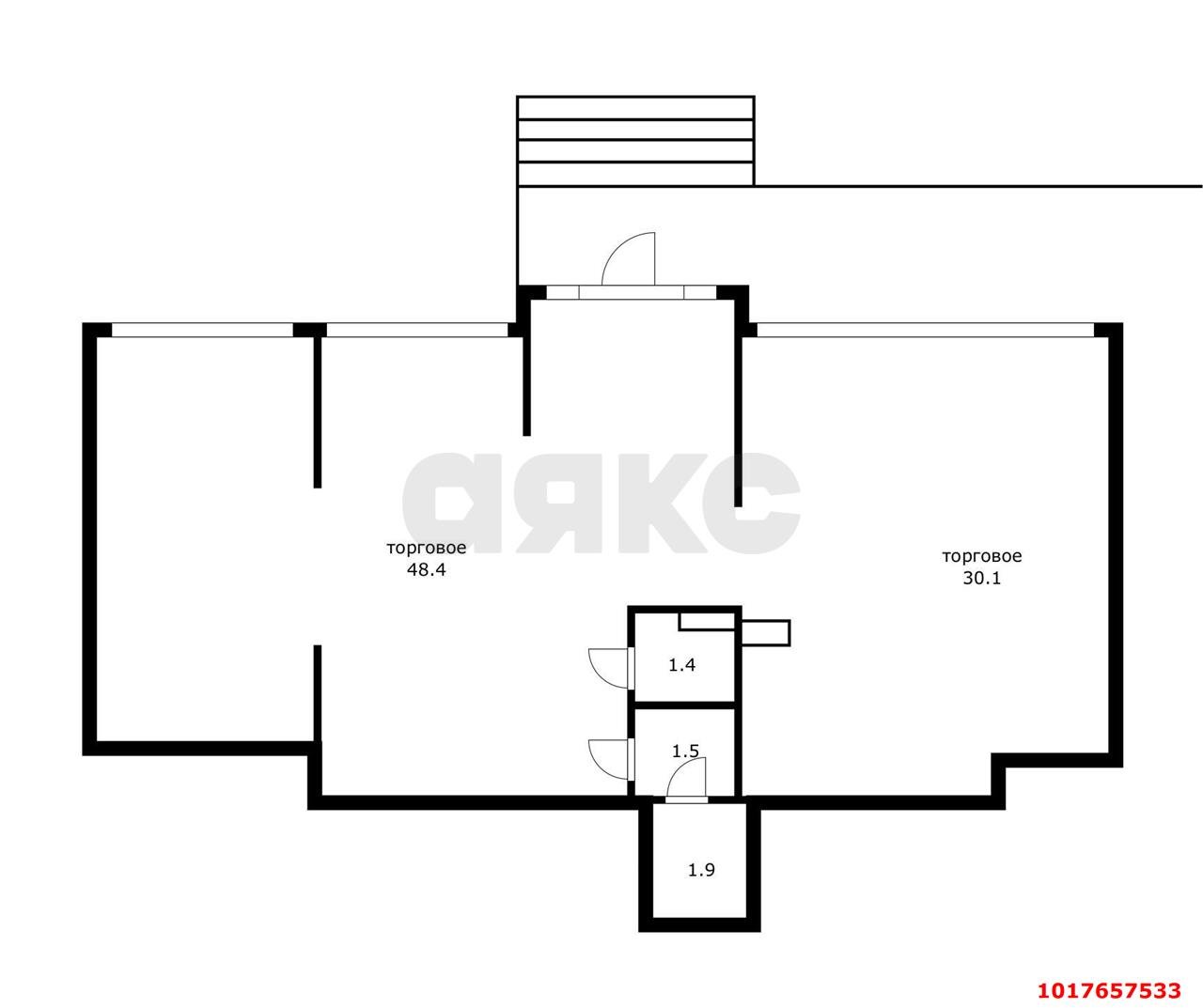 Фото №10: Торговое помещение <span class="whitespace-nowrap">83 м²</span>, <span class="whitespace-nowrap">1/9 эт.</span> - Краснодар, Прикубанский внутригородской округ, Славянский, мкр. Светлоград, ул. Красных Партизан, 1/3к11