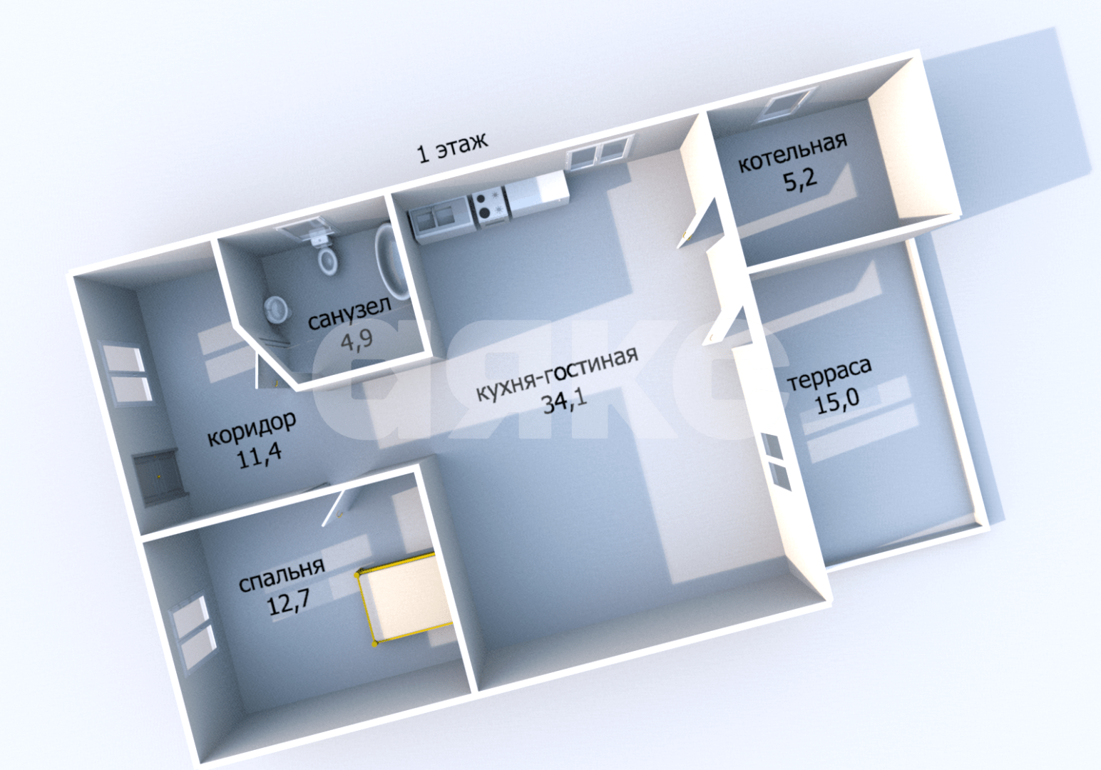 Фото №15: Дом <span class="whitespace-nowrap">112 м²</span> <span class="whitespace-nowrap">+ 6 сот.</span>, <span class="whitespace-nowrap">2 эт.</span> - Гостагаевская, ул. Комсомольская