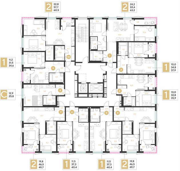 Фото №8: 1-комнатная квартира <span class="whitespace-nowrap">35 м²</span>, <span class="whitespace-nowrap">2/18 эт.</span> - Краснодар, мкр. Прикубанский внутригородской округ