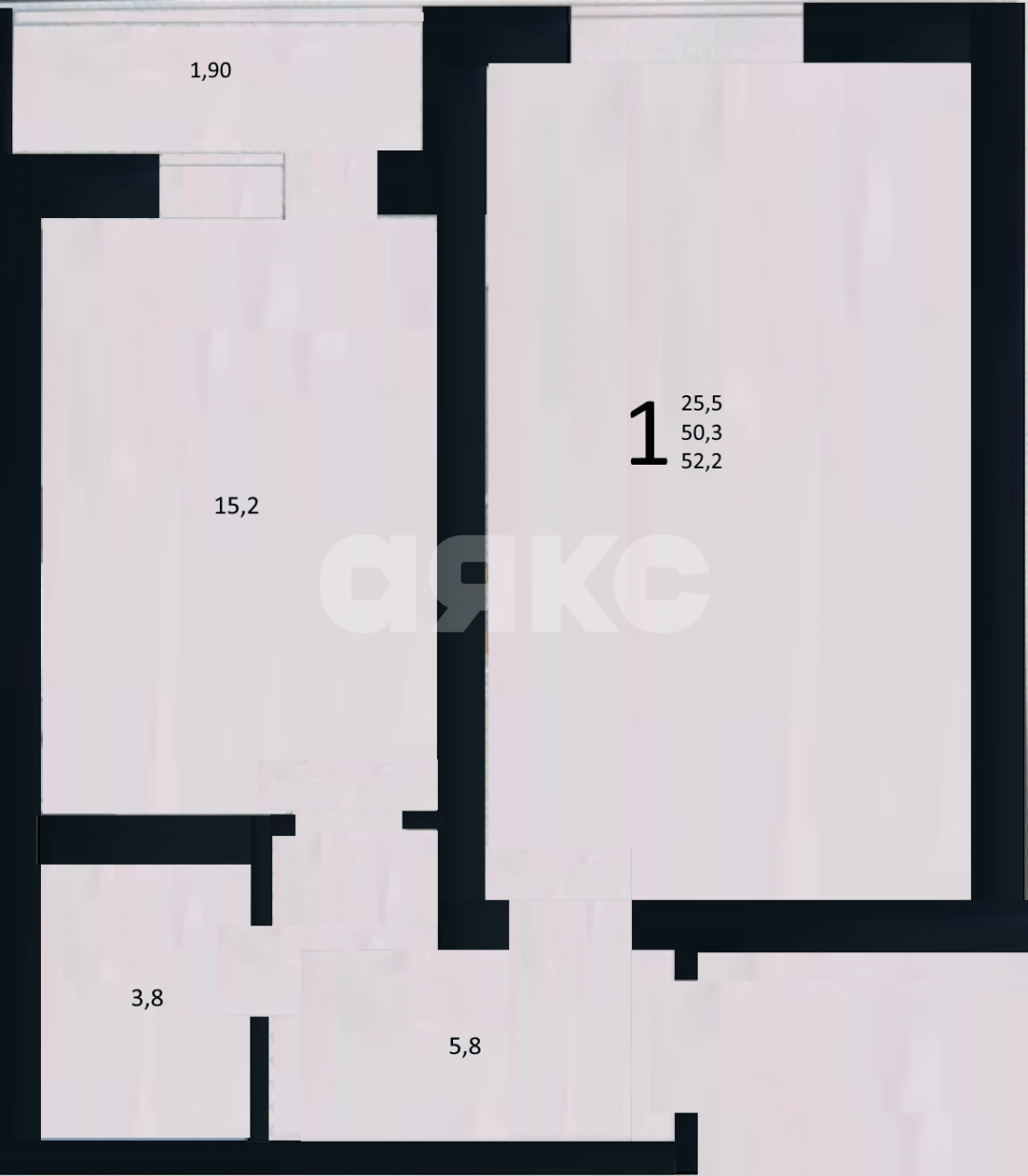 Фото №16: 1-комнатная квартира <span class="whitespace-nowrap">50 м²</span>, <span class="whitespace-nowrap">1/8 эт.</span> - Горячий Ключ, мкр. Городская Больница, ул. Ярославского, 100В
