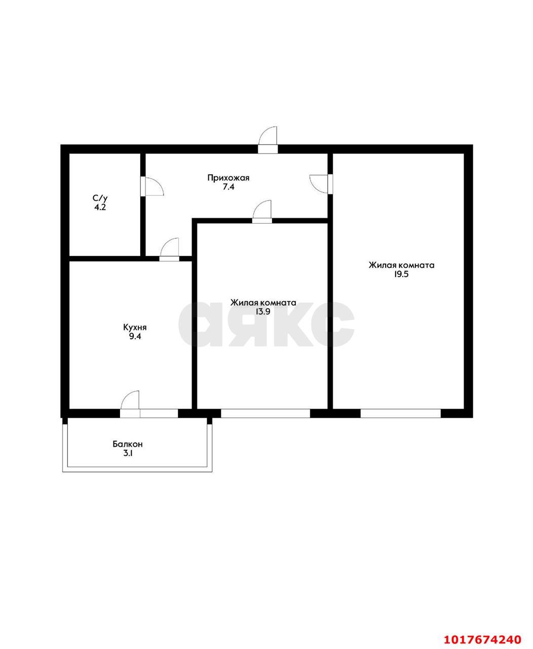 Фото №7: 2-комнатная квартира <span class="whitespace-nowrap">54 м²</span>, <span class="whitespace-nowrap">7/12 эт.</span> - Краснодар, Прикубанский внутригородской округ, мкр. жилой комплекс Спортивная Деревня, ул. Западный Обход, 42к4