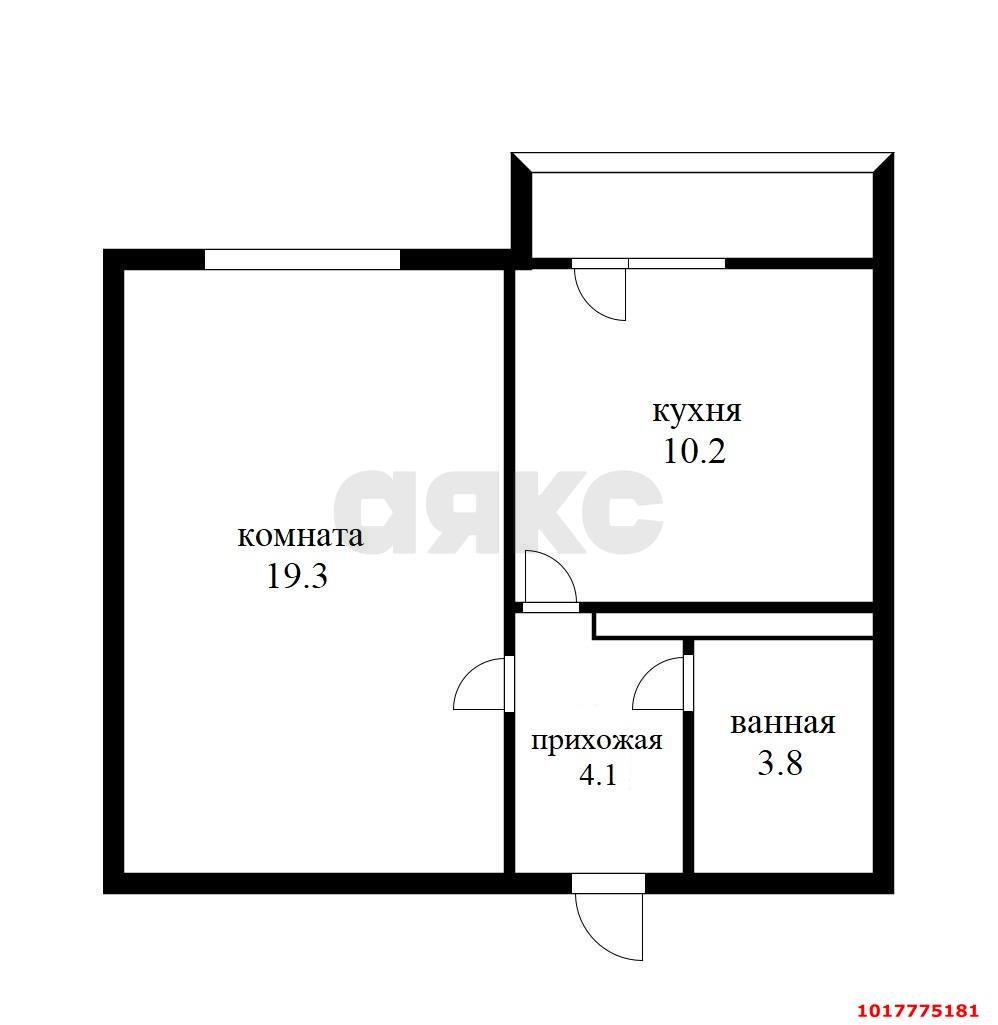 Фото №14: 1-комнатная квартира <span class="whitespace-nowrap">38 м²</span>, <span class="whitespace-nowrap">2/14 эт.</span> - Краснодар, Прикубанский внутригородской округ, мкр. Восточно-Кругликовский, ул. Черкасская, 135