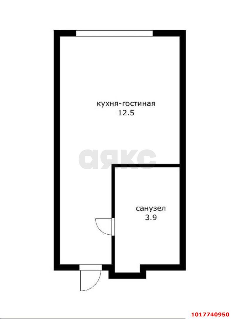 Фото №15: Студия <span class="whitespace-nowrap">16 м²</span>, <span class="whitespace-nowrap">4/5 эт.</span> - Краснодар, Карасунский внутригородской округ, мкр. Гидростроителей, ул. имени Дмитрия Благоева, 8