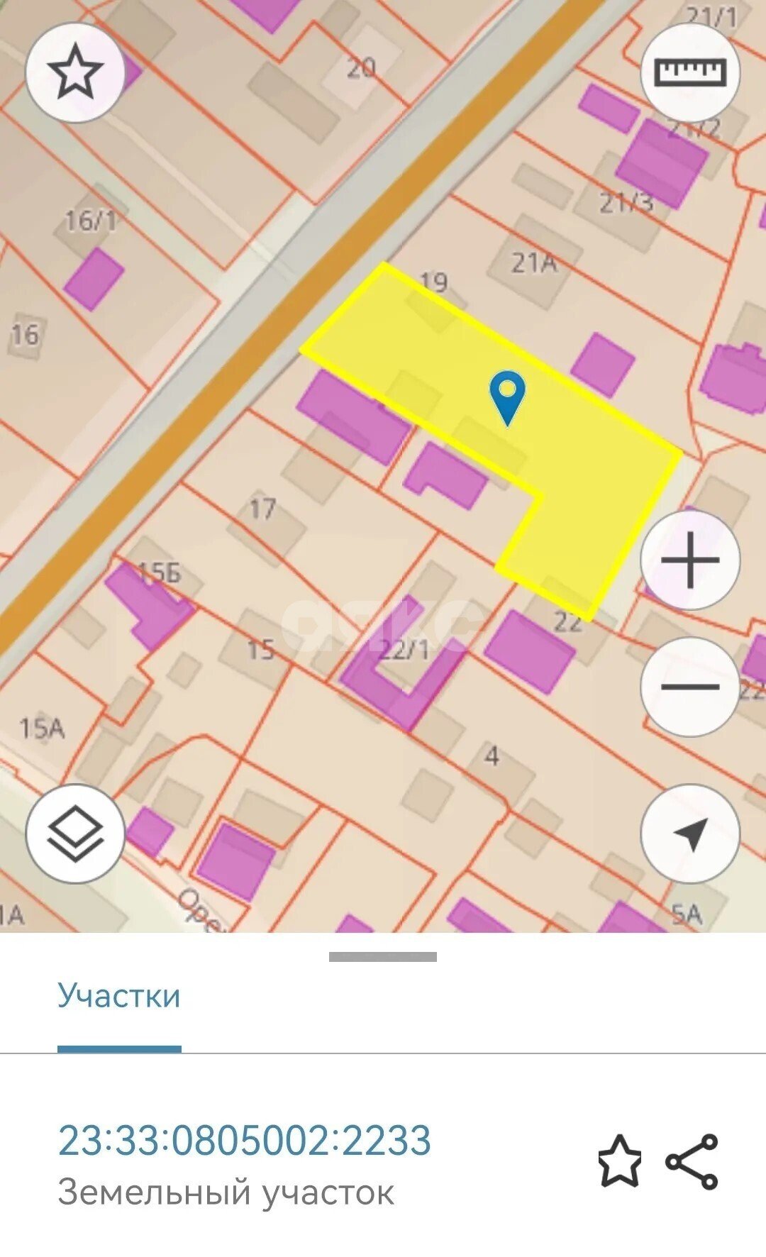 Фото №2: Земельный участок под ИЖС <span class="whitespace-nowrap">14.6 сот.</span> - Ольгинка, мкр. Школьный, ул. Черноморская, 19