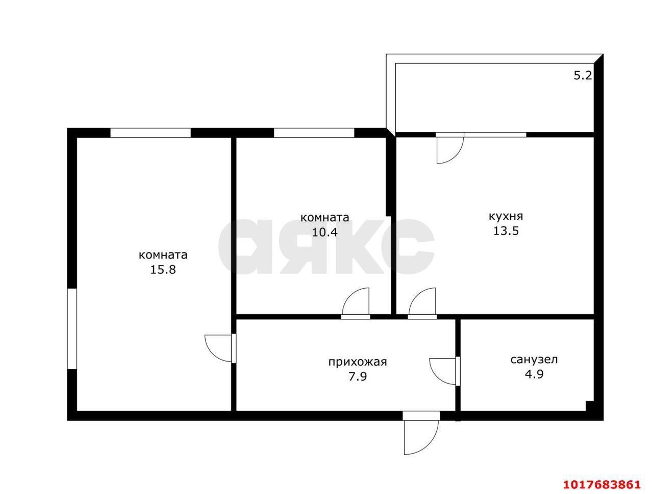 Фото №6: 2-комнатная квартира <span class="whitespace-nowrap">55 м²</span>, <span class="whitespace-nowrap">2/16 эт.</span> - Краснодар, Прикубанский внутригородской округ, мкр. жилой комплекс Дыхание, ул. Лётчика Позднякова, 2