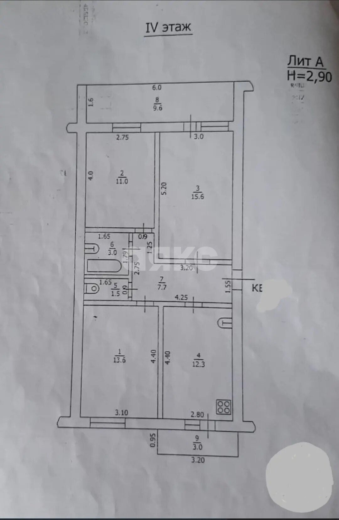 Фото №4: 3-комнатная квартира <span class="whitespace-nowrap">62 м²</span>, <span class="whitespace-nowrap">4/5 эт.</span> - Джубга, ул. Новороссийское шоссе, 13