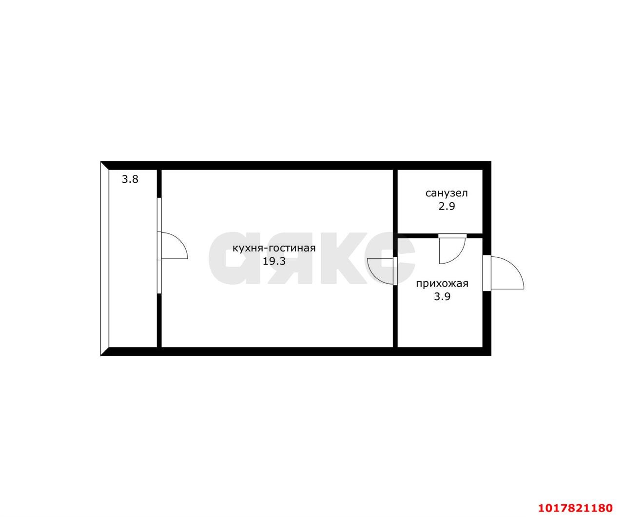 Фото №10: Студия <span class="whitespace-nowrap">26 м²</span>, <span class="whitespace-nowrap">4/6 эт.</span> - Краснодар, Прикубанский внутригородской округ, мкр. жилищно-строительный кооператив Сити, ул. имени Петра Анжу, лит4