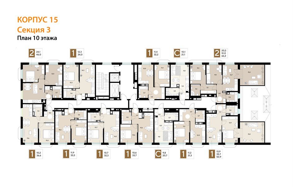 Фото №8: 1-комнатная квартира <span class="whitespace-nowrap">32 м²</span>, <span class="whitespace-nowrap">10/18 эт.</span> - Краснодар, мкр. Прикубанский внутригородской округ