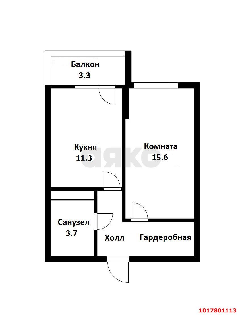 Фото №9: 1-комнатная квартира <span class="whitespace-nowrap">34 м²</span>, <span class="whitespace-nowrap">11/26 эт.</span> - Краснодар, Прикубанский внутригородской округ, мкр. ЖК Абрикосово, ул. имени Героя Георгия Бочарникова, 4