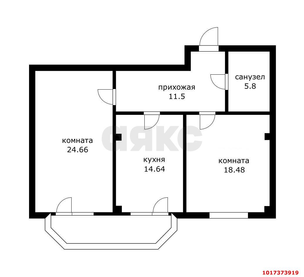 Фото №10: 2-комнатная квартира <span class="whitespace-nowrap">80 м²</span>, <span class="whitespace-nowrap">11/12 эт.</span> - Краснодар, Прикубанский внутригородской округ, Отделение № 1 совхоза Солнечный, мкр. Фестивальный, ул. Атарбекова, 7