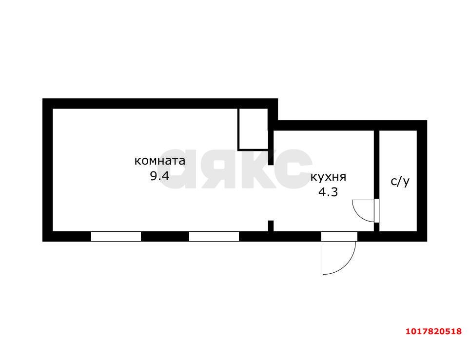Фото №8: Студия <span class="whitespace-nowrap">13 м²</span>, <span class="whitespace-nowrap">1/1 эт.</span> - Краснодар, Центральный внутригородской округ, мкр. Центральный, ул. Пашковская, 106