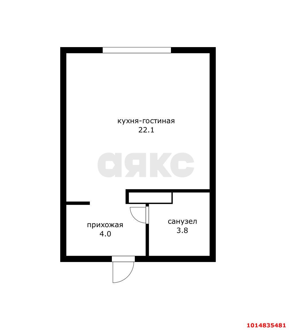 Фото №6: Студия <span class="whitespace-nowrap">29 м²</span>, <span class="whitespace-nowrap">14/16 эт.</span> - Краснодар, Прикубанский внутригородской округ, мкр. жилой комплекс Самолёт-6, ул. Ивана Беличенко, 92к2