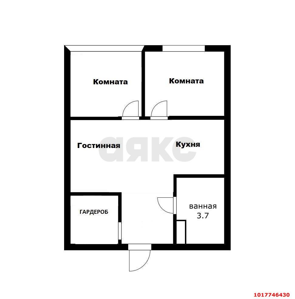 Фото №4: 2-комнатная квартира <span class="whitespace-nowrap">40 м²</span>, <span class="whitespace-nowrap">8/17 эт.</span> - Краснодар, Прикубанский внутригородской округ, имени Петра Метальникова, мкр. жилой комплекс Победа-2, ул. Цезаря Куникова, 35