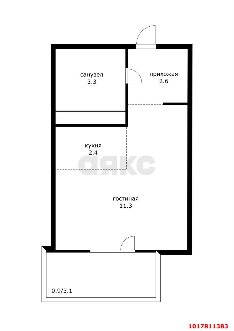 Фото №15: Студия <span class="whitespace-nowrap">24 м²</span>, <span class="whitespace-nowrap">8/9 эт.</span> - Краснодар, Прикубанский внутригородской округ, мкр. жилой комплекс Спортивная Деревня, ул. имени Генерала Корнилова, 12