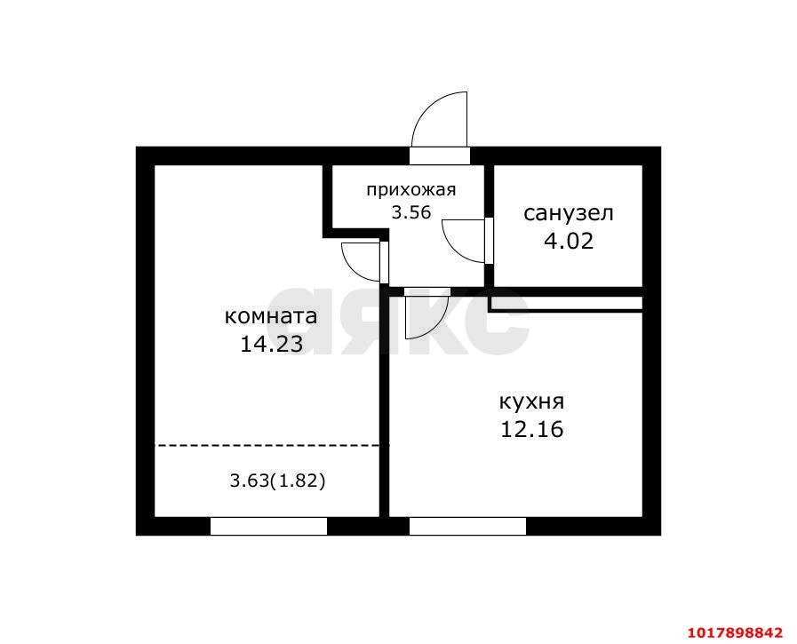Фото №9: 1-комнатная квартира <span class="whitespace-nowrap">35 м²</span>, <span class="whitespace-nowrap">24/24 эт.</span> - Краснодар, Центральный внутригородской округ, мкр. Черёмушки, ул. Обрывная, 132/1