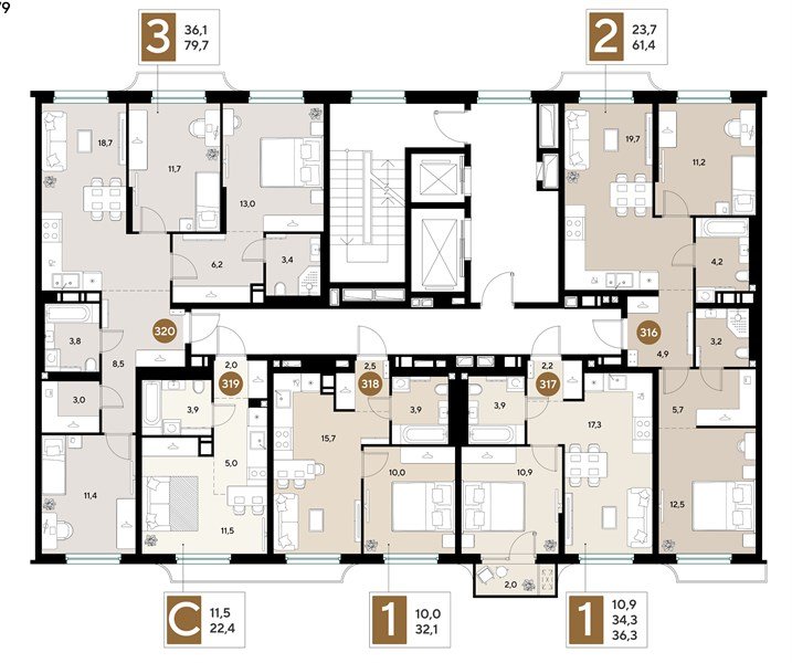 Фото №8: 1-комнатная квартира <span class="whitespace-nowrap">36 м²</span>, <span class="whitespace-nowrap">5/18 эт.</span> - Краснодар, мкр. Прикубанский внутригородской округ