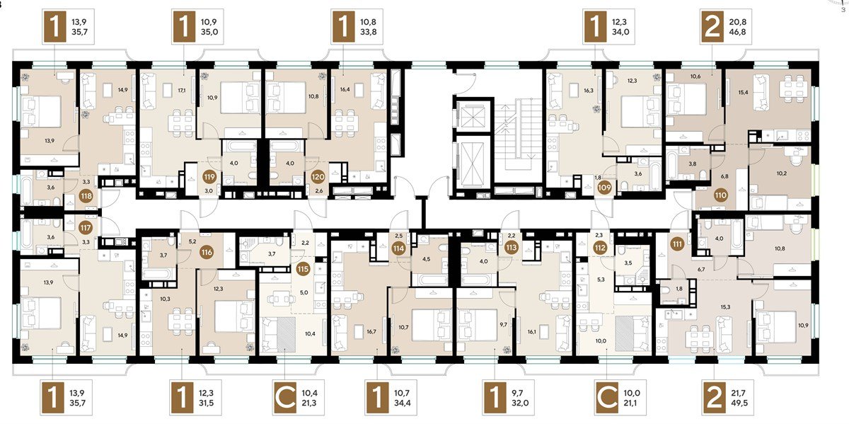 Фото №8: 1-комнатная квартира <span class="whitespace-nowrap">34 м²</span>, <span class="whitespace-nowrap">15/18 эт.</span> - Краснодар, мкр. Прикубанский внутригородской округ
