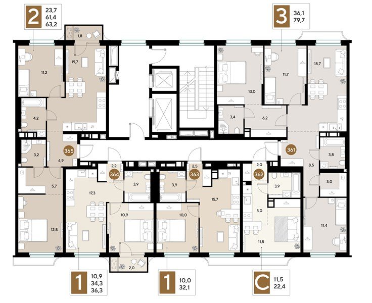 Фото №8: 1-комнатная квартира <span class="whitespace-nowrap">36 м²</span>, <span class="whitespace-nowrap">6/18 эт.</span> - Краснодар, мкр. Прикубанский внутригородской округ