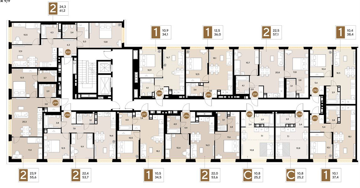 Фото №8: 1-комнатная квартира <span class="whitespace-nowrap">37 м²</span>, <span class="whitespace-nowrap">9/18 эт.</span> - Краснодар, мкр. Прикубанский внутригородской округ