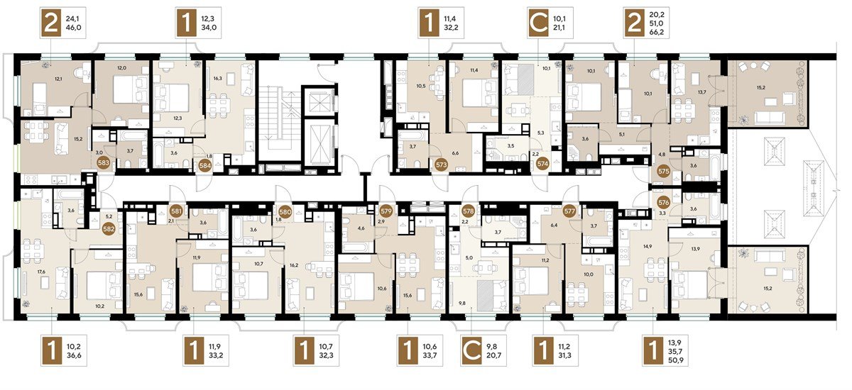 Фото №8: 2-комнатная квартира <span class="whitespace-nowrap">46 м²</span>, <span class="whitespace-nowrap">10/18 эт.</span> - Краснодар, мкр. Прикубанский внутригородской округ