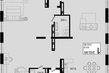 Фото №1: 1-комнатная квартира <span class="whitespace-nowrap">202 м²</span>, <span class="whitespace-nowrap">16/18 эт.</span> - Краснодар, мкр. жилой квартал Патрики, 