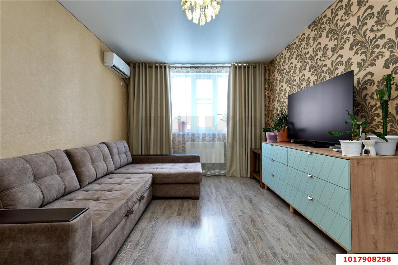 Фото №4: 1-комнатная квартира <span class="whitespace-nowrap">45 м²</span>, <span class="whitespace-nowrap">8/18 эт.</span> - Краснодар, Прикубанский внутригородской округ, Краевая Клиническая Больница, мкр. жилой комплекс Спорт-Сити, ул. Домбайская, 10/1к1