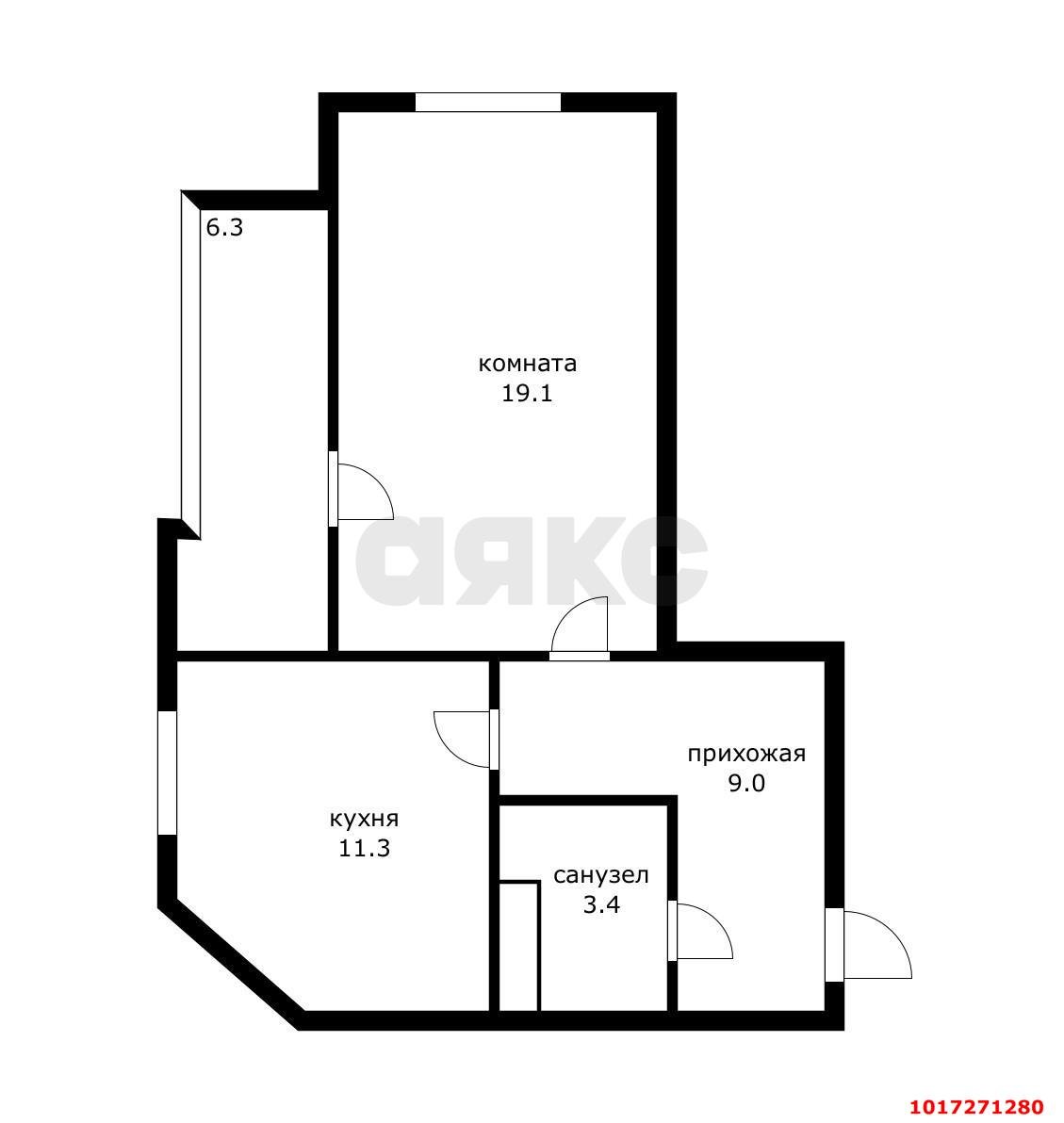 Фото №10: 1-комнатная квартира <span class="whitespace-nowrap">49 м²</span>, <span class="whitespace-nowrap">9/16 эт.</span> - Краснодар, Прикубанский внутригородской округ, мкр. Краевая Клиническая Больница, ул. Восточно-Кругликовская, 76/3