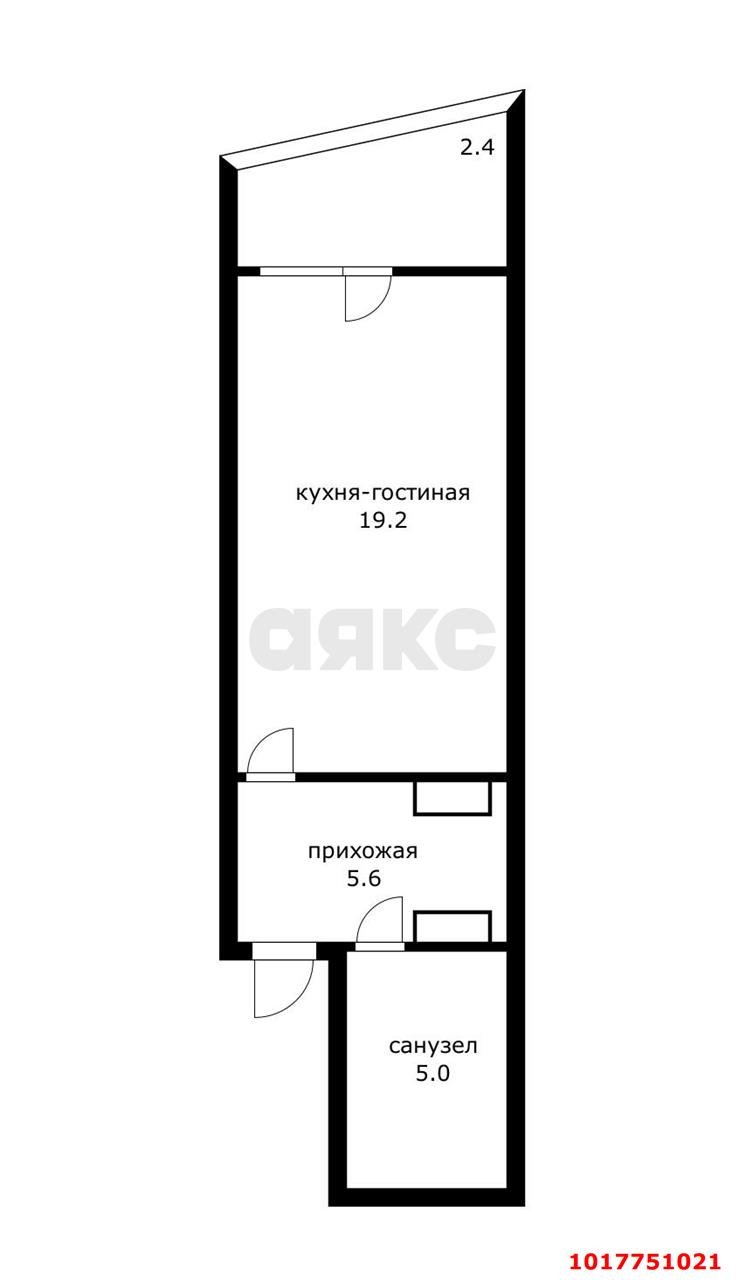 Фото №13: Студия <span class="whitespace-nowrap">29 м²</span>, <span class="whitespace-nowrap">12/25 эт.</span> - Краснодар, Карасунский внутригородской округ, мкр. ЖК Сказка Град, ул. имени В.Н. Мачуги, 166к3