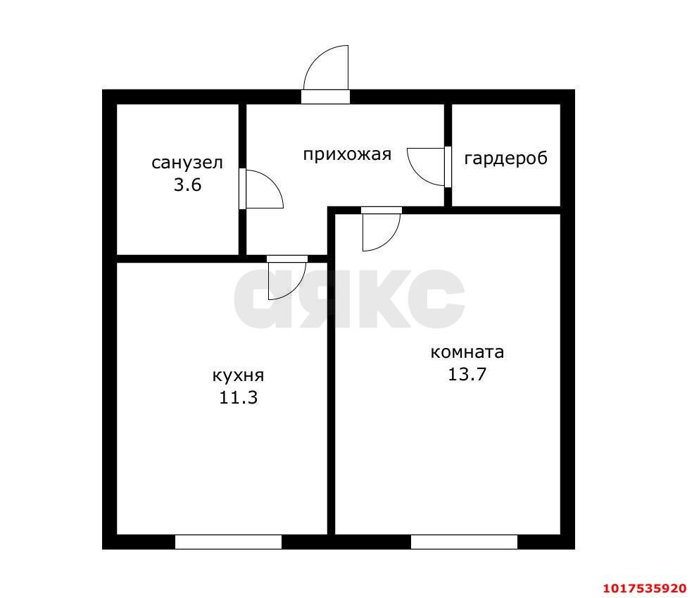Фото №7: 1-комнатная квартира <span class="whitespace-nowrap">35 м²</span>, <span class="whitespace-nowrap">6/6 эт.</span> - Краснодар, Прикубанский внутригородской округ, мкр. Музыкальный, ул. имени С.В. Рахманинова, 13
