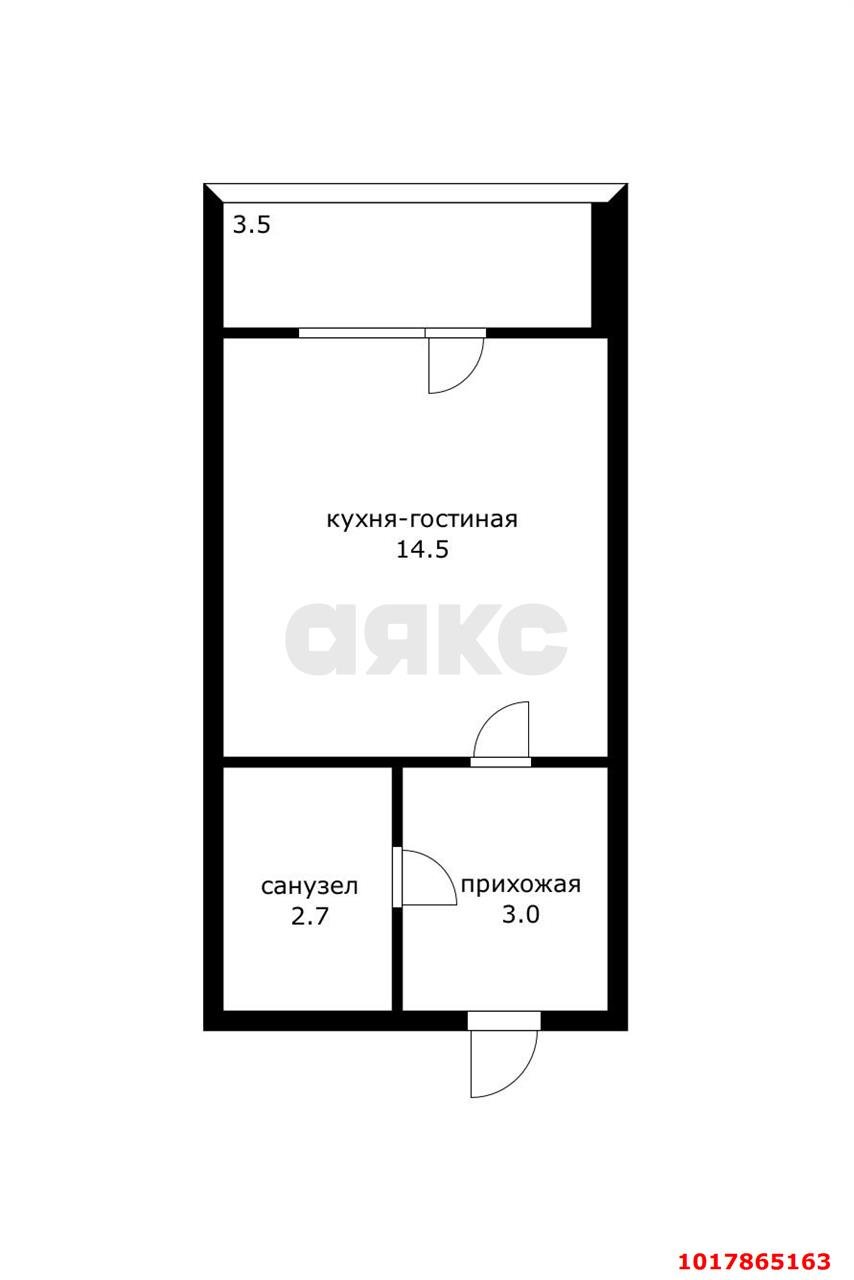 Фото №8: Студия <span class="whitespace-nowrap">21 м²</span>, <span class="whitespace-nowrap">4/6 эт.</span> - Российский, мкр. Прикубанский внутригородской округ, ул. Ратной Славы, 33