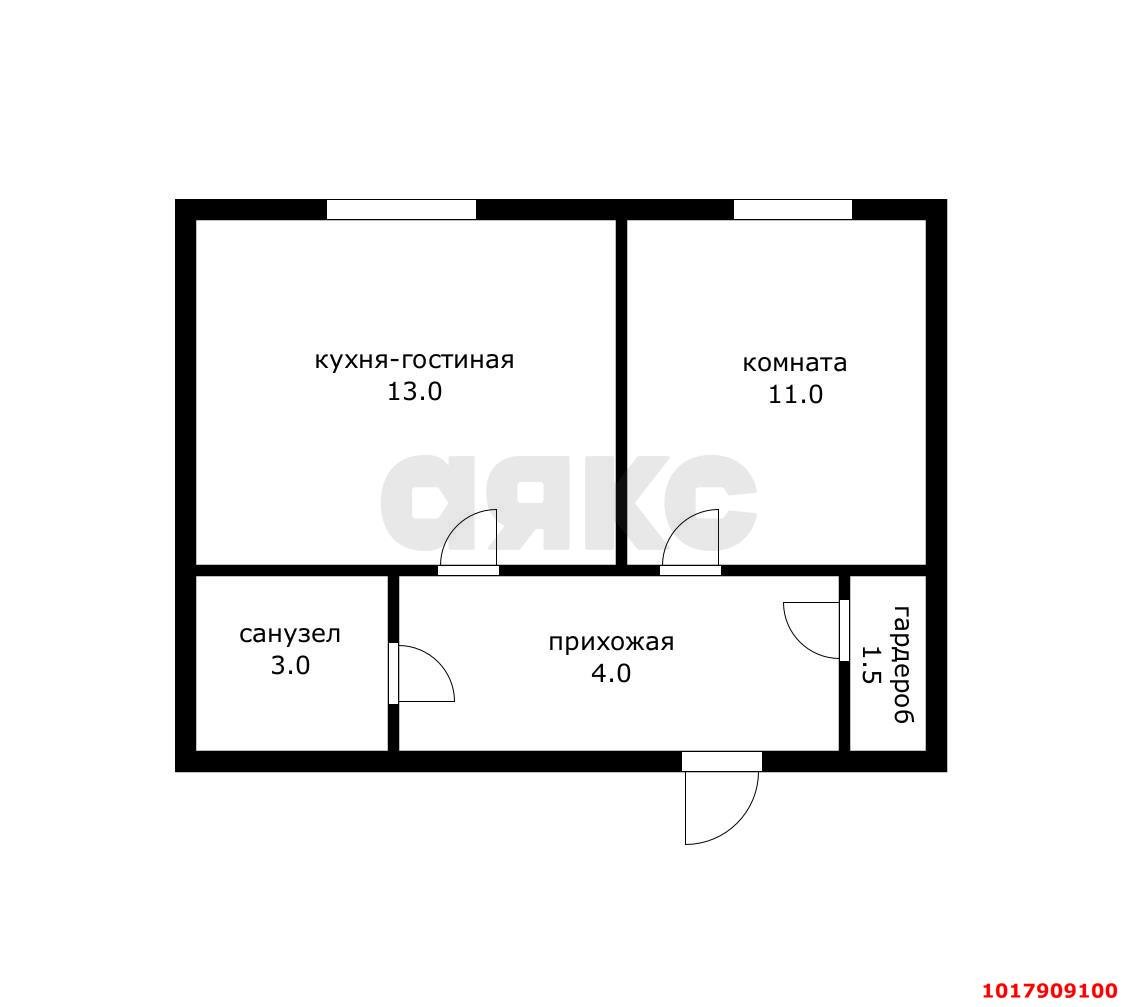 Фото №4: 1-комнатная квартира <span class="whitespace-nowrap">32 м²</span> - Краснодар, Прикубанский внутригородской округ, мкр. жилой комплекс Западный Город, ул. Крылатская, 23