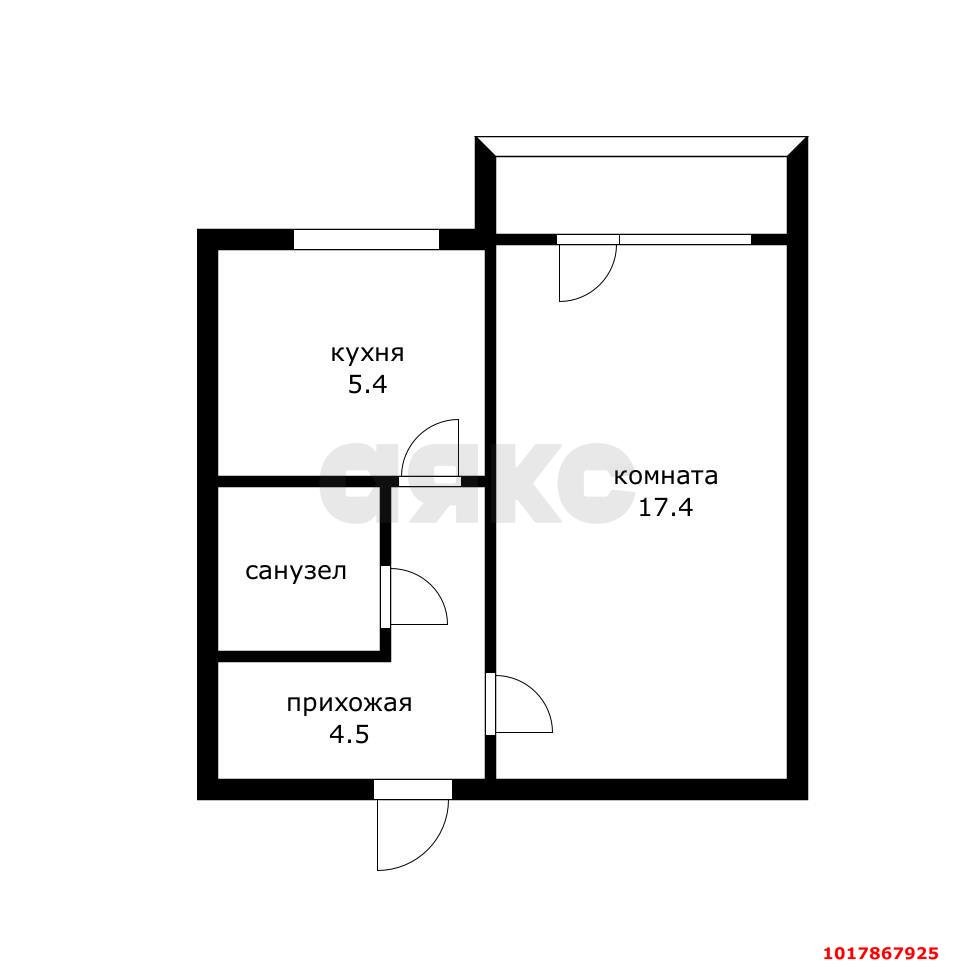Фото №7: 1-комнатная квартира <span class="whitespace-nowrap">31 м²</span>, <span class="whitespace-nowrap">4/5 эт.</span> - Краснодар, Прикубанский внутригородской округ, мкр. Авиагородок, ул. имени Дзержинского, 129