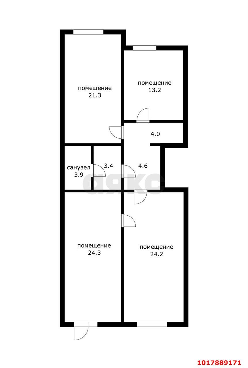 Фото №14: Торговое помещение <span class="whitespace-nowrap">98 м²</span>, <span class="whitespace-nowrap">1/16 эт.</span> - Краснодар, Западный внутригородской округ, мкр. Юбилейный, б-р Платановый, 4