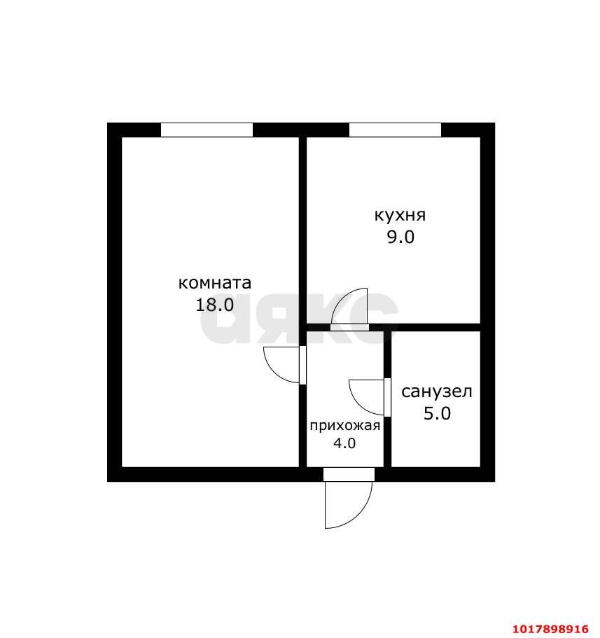 Фото №10: 1-комнатная квартира <span class="whitespace-nowrap">34 м²</span>, <span class="whitespace-nowrap">1/5 эт.</span> - Российский, Прикубанский внутригородской округ, мкр. ЖК Елисеевский, ул. Парижская, 5/1