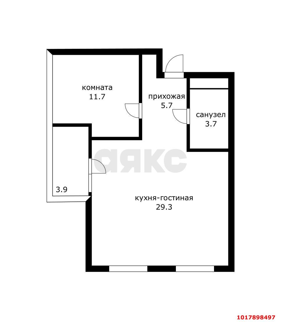 Фото №10: 1-комнатная квартира <span class="whitespace-nowrap">53 м²</span>, <span class="whitespace-nowrap">11/24 эт.</span> - Краснодар, Центральный внутригородской округ, ЖК Краснодар, мкр. Центральный, ул. Железнодорожная, 23/1