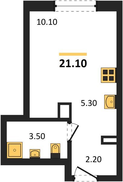 Фото №1: Студия <span class="whitespace-nowrap">21 м²</span>, <span class="whitespace-nowrap">11/18 эт.</span> - Краснодар, мкр. Прикубанский внутригородской округ