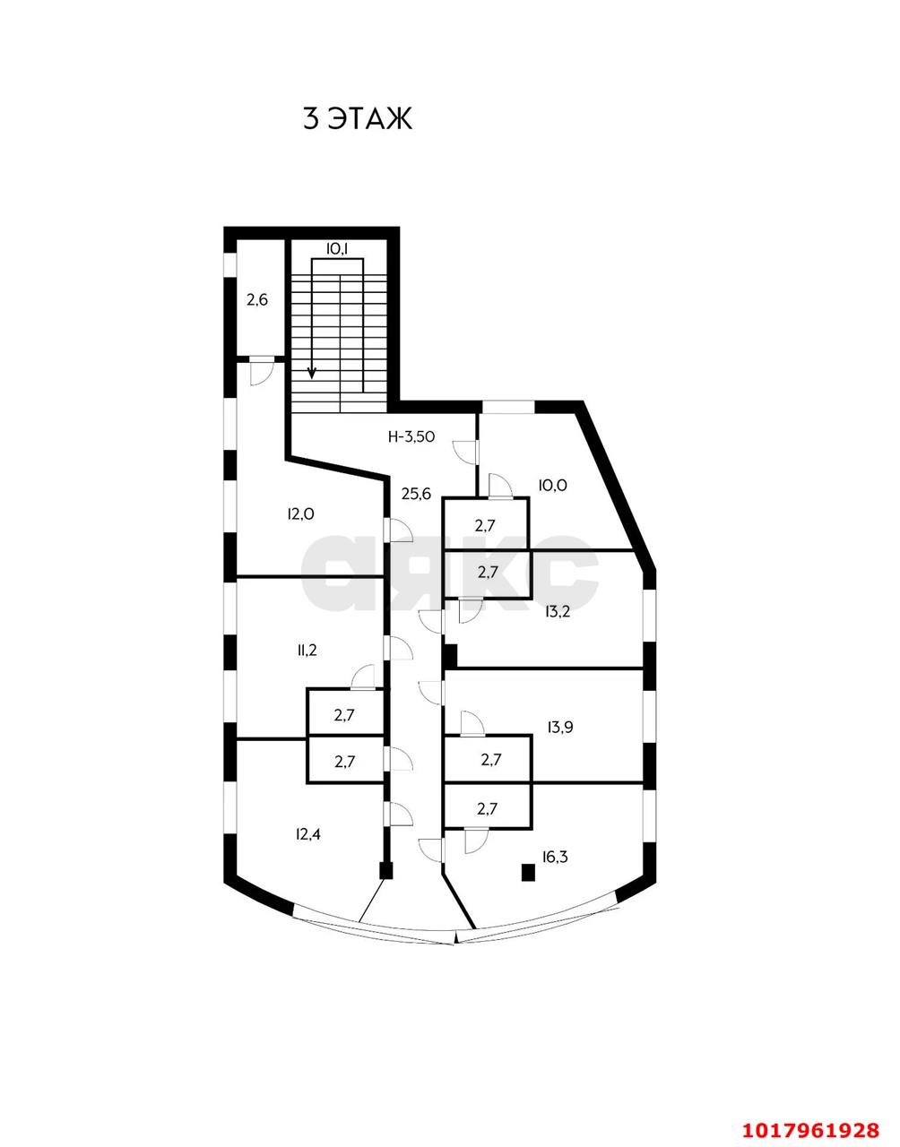 Фото №15: Отдельное здание <span class="whitespace-nowrap">593 м²</span>, <span class="whitespace-nowrap">1/3 эт.</span> - Краснодар, Западный внутригородской округ, мкр. Центральный, ул. Карасунская, 53/1