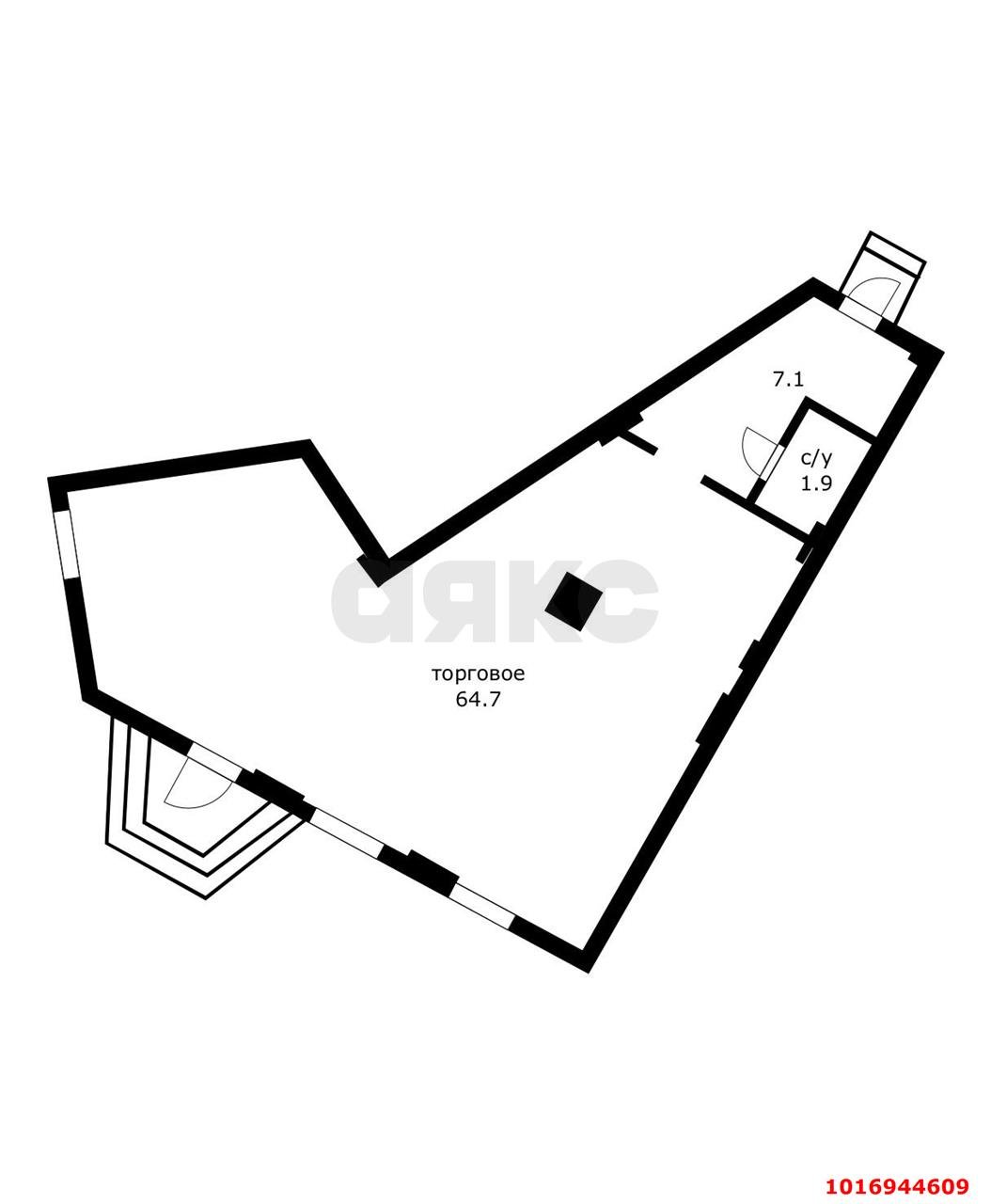 Фото №6: Торговое помещение <span class="whitespace-nowrap">40 м²</span>, <span class="whitespace-nowrap">1/3 эт.</span> - Краснодар, мкр. Западный внутригородской округ, ул. Красная, 165/1