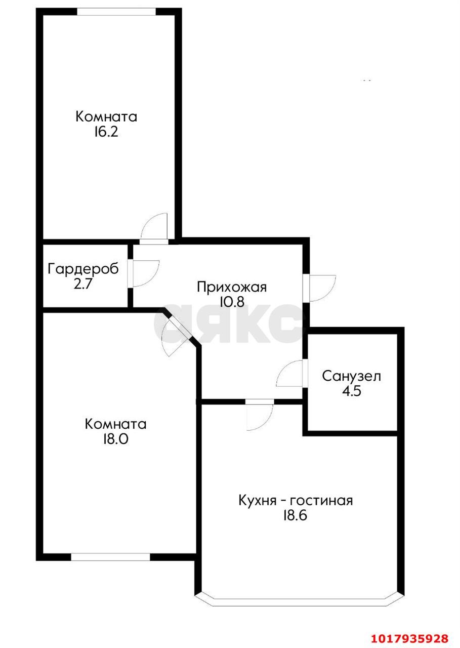 Фото №13: 2-комнатная квартира <span class="whitespace-nowrap">70 м²</span>, <span class="whitespace-nowrap">3/6 эт.</span> - Яблоновский, ул. Космическая, 88/2к7