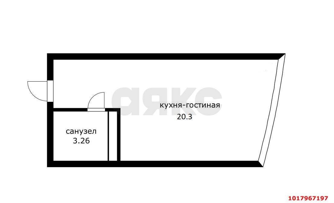 Фото №8: Студия <span class="whitespace-nowrap">24 м²</span>, <span class="whitespace-nowrap">11/17 эт.</span> - Краснодар, Прикубанский внутригородской округ, Панорама, мкр. ЖК Гарантия, ул. Восточно-Кругликовская, 42/3к1