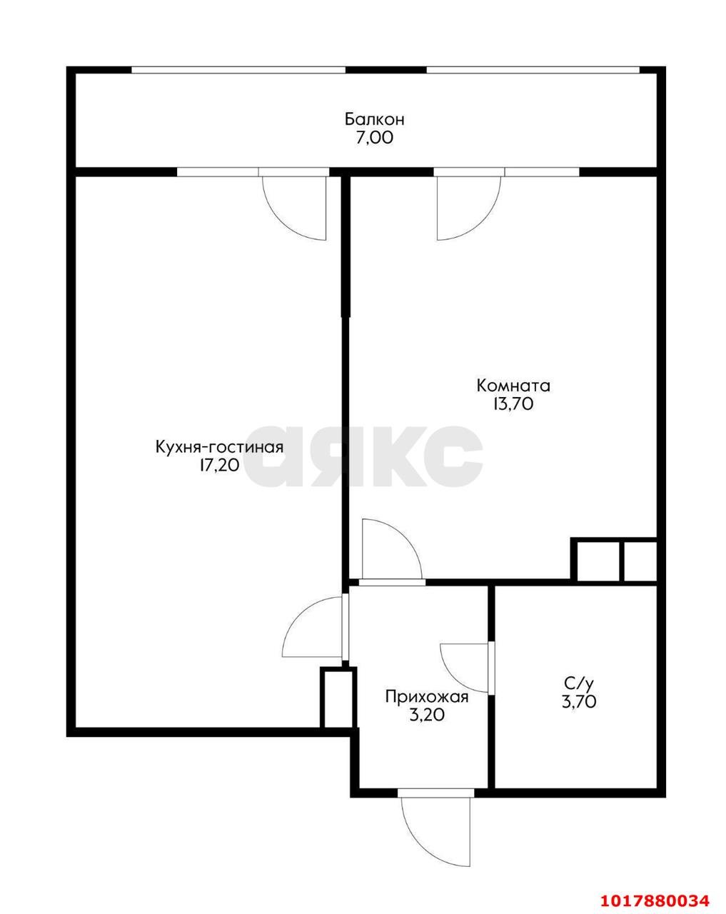 Фото №7: 1-комнатная квартира <span class="whitespace-nowrap">42 м²</span>, <span class="whitespace-nowrap">6/9 эт.</span> - Краснодар, Прикубанский внутригородской округ, ЖК Небо, мкр. 9-й километр, ул. Ярославская, 115к3