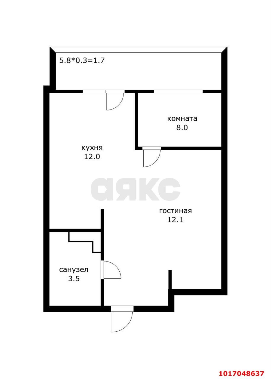 Фото №9: 1-комнатная квартира <span class="whitespace-nowrap">41 м²</span>, <span class="whitespace-nowrap">15/19 эт.</span> - Краснодар, Прикубанский внутригородской округ, Калинино, Завод Радиоизмерительных Приборов, мкр. ЖК Акварели-2