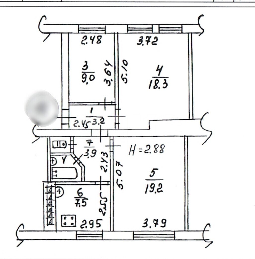 Фото №15: 3-комнатная квартира <span class="whitespace-nowrap">64 м²</span>, <span class="whitespace-nowrap">1/3 эт.</span> - Мариуполь, р. Ильичёвский, ул. Сормовская, 2