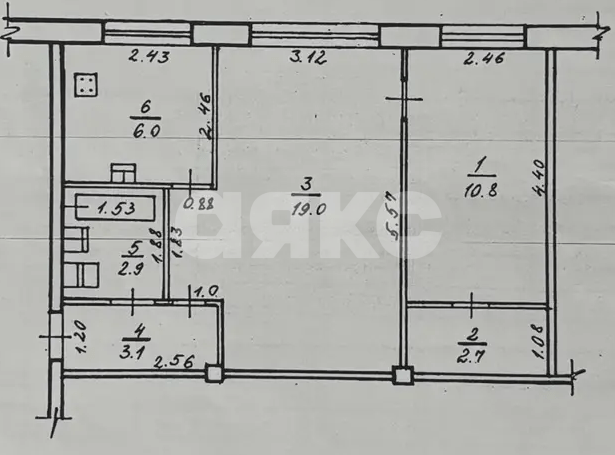 Фото №10: 2-комнатная квартира <span class="whitespace-nowrap">44 м²</span>, <span class="whitespace-nowrap">1/5 эт.</span> - Волгоград, Кировский, мкр. Развилка, ул. Кирова