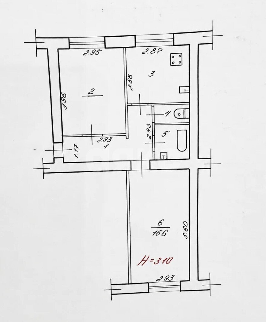 Фото №15: 2-комнатная квартира <span class="whitespace-nowrap">48 м²</span>, <span class="whitespace-nowrap">1/4 эт.</span> - Волгоград, р. Центральный, ул. Советская, 12